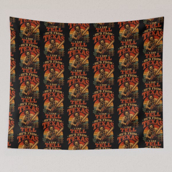 Item preview, Retro Hes From Texas I Can Tell Chainsaw Horror Halloween designed and sold by Strow--bary.