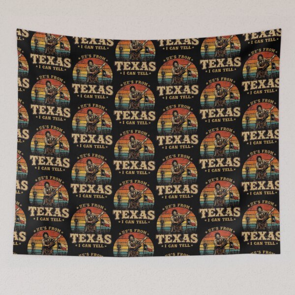 Item preview, He'S From Texas I Can Tell Lone Star Scary Horror Halloween designed and sold by Strow--bary.