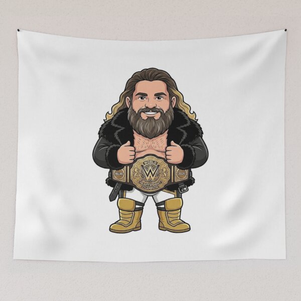 Item preview, Seth Rollins World Champion Fur Coat Gnome designed and sold by Bad-Decisions-Designs.