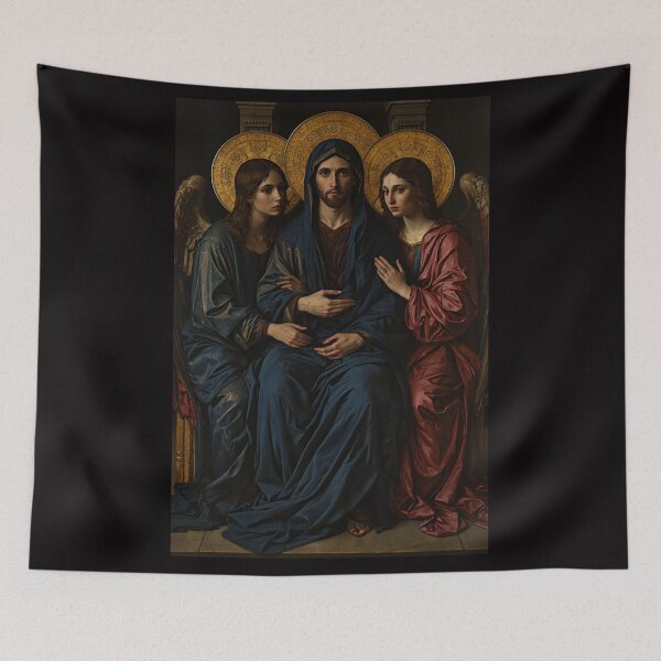 Item preview, Holy Trinity Angels Byzantine Gold Leaf Fine Art designed and sold by VintageManiac.