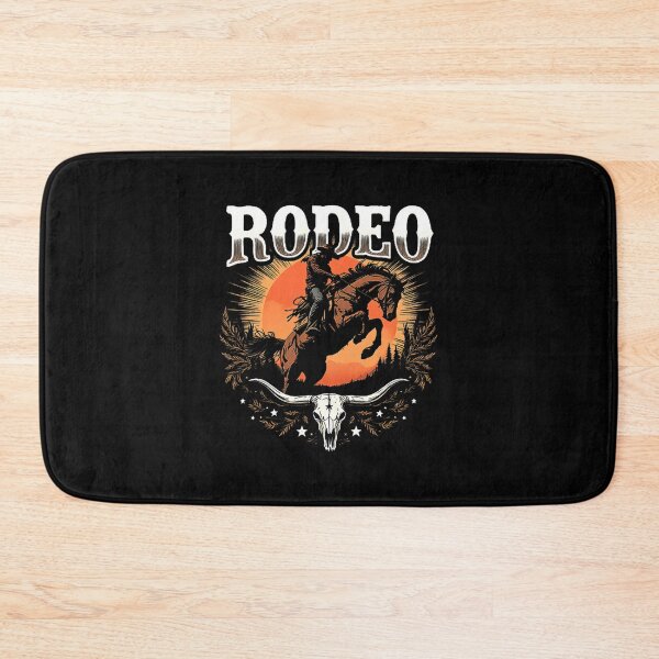 Item preview, Wild West Rodeo Cowboy Riding Bucking Bronco Western Theme Art designed and sold by AKIBAJARA.