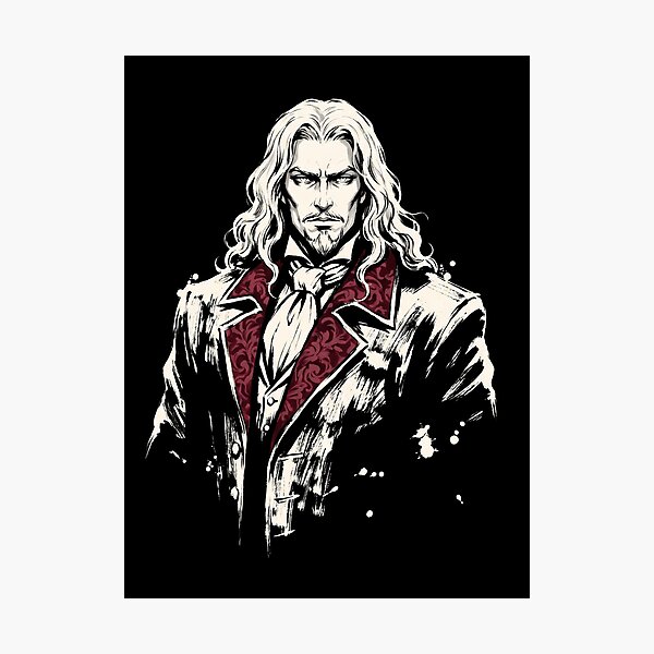 Item preview, Dracula Castlevania Sumi-e Anime Gaming Streetwear Tee designed and sold by Senpaiwaves.