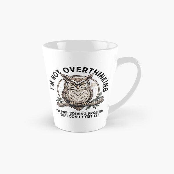 Item preview, I'm Not Overthinking Shirt Funny Owl Overthinker Anxiety Humor Introvert Graphic Tee designed and sold by LessIsLoud.