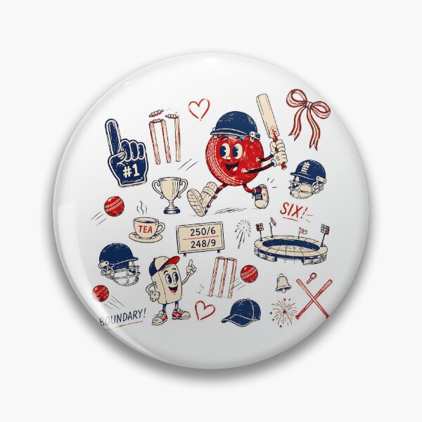 Item preview, Funny Cricket Cartoon Batting Sports Fan Gift designed and sold by KuickPiet.