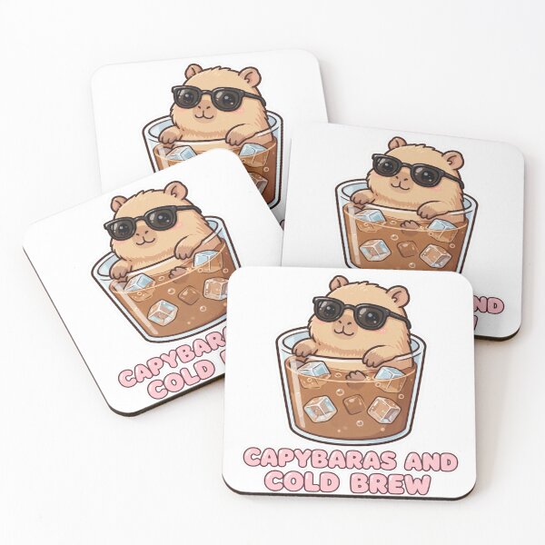 Item preview, Capybaras and Cold Brew – Cute Capybara Coffee Lover Design designed and sold by MoodLay.