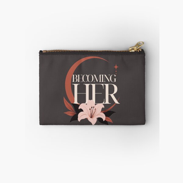 Item preview, Becoming Her Feminine Growth Self Love Quote designed and sold by CosmicQuietStudio.