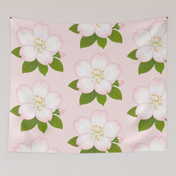Item preview, Apple blossom, leaves, flower bud designed and sold by PoppyPurple.