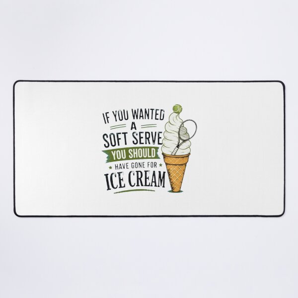 Item preview, Funny Tennis Ice Cream Soft Serve Pun  designed and sold by asfiyasiroi.