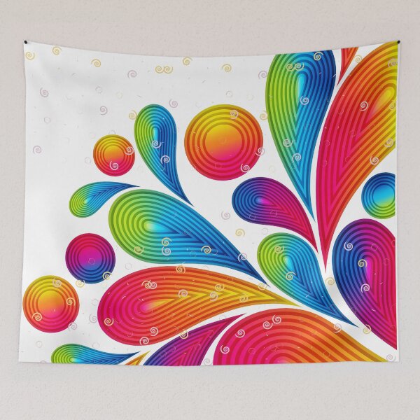 Item preview, Vibrant Rainbow Paisley Waves - Abstract Psychedelic Art designed and sold by RAJASWARSTORE.