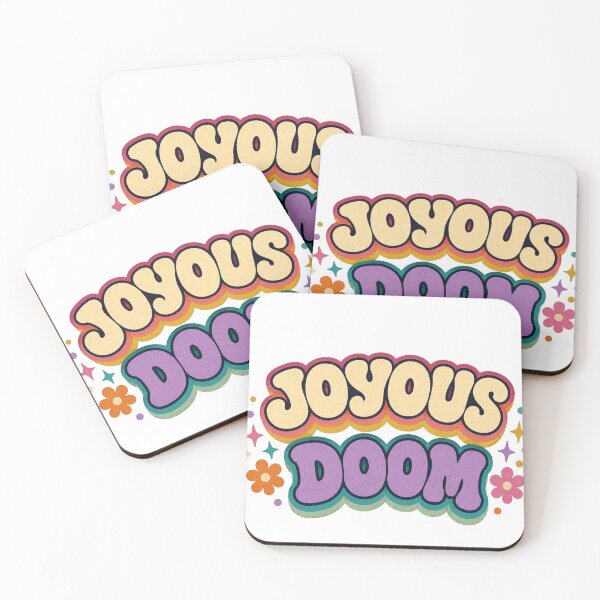 Item preview, Joyous Doom Cute Retro Typography designed and sold by SleepyLlamaClothes.
