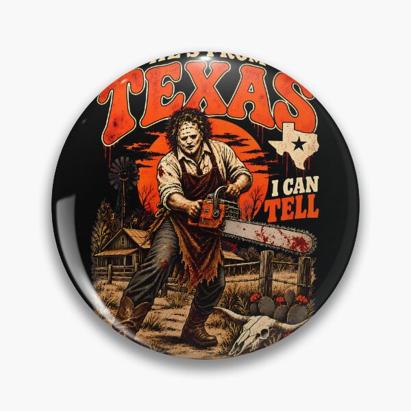 Item preview, Hes From Texas I Can Tell Chainsaw Horror Halloween designed and sold by Strow--bary.