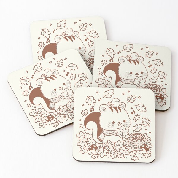 Item preview, Cute Squirrel Autumn Vibes | Cozy Fall Leaves Kawaii Illustration designed and sold by ToonToos.