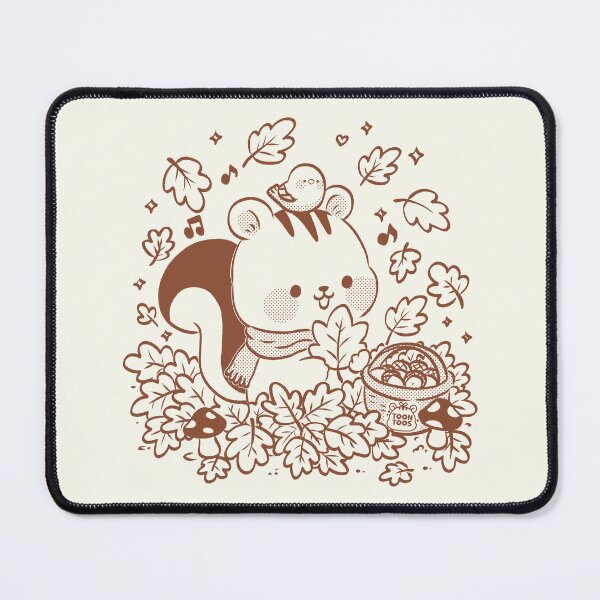 Item preview, Cute Squirrel Autumn Vibes | Cozy Fall Leaves Kawaii Illustration designed and sold by ToonToos.