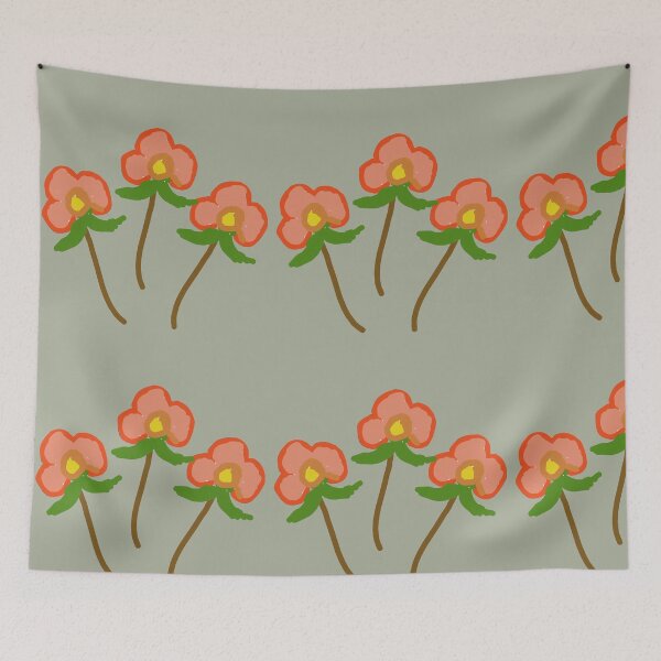 Item preview, Modern Triple Flower Rosette - Set of Three Floral Stems designed and sold by BalkanBloomArt.