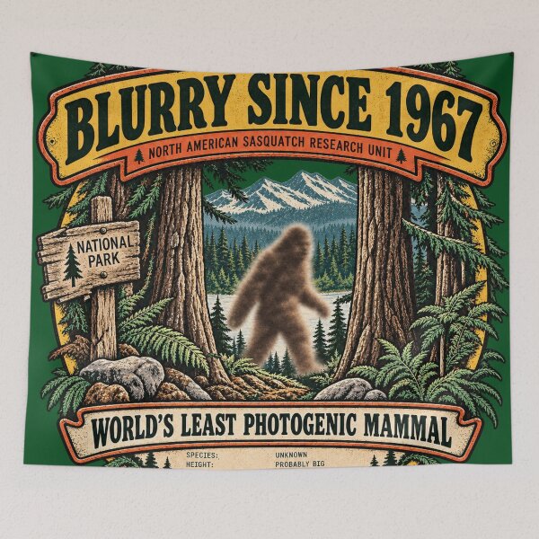 Item preview, Blurry Since 1967 – Vintage Bigfoot Sasquatch National Park designed and sold by Cohaagens Bazaar.