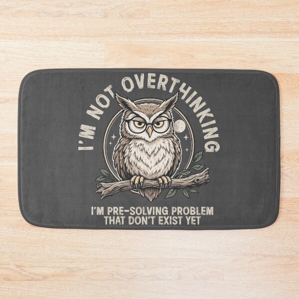 Item preview, Funny Overthinking Owl Shirt Anxiety Humor Tee Introvert Gift Sarcastic Graphic Shirt designed and sold by LessIsLoud.