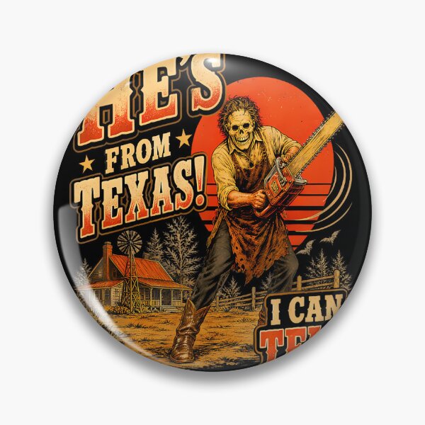 Item preview, He'S From Texas I Can Tell Chainsaw Horror Halloween designed and sold by Strow--bary.