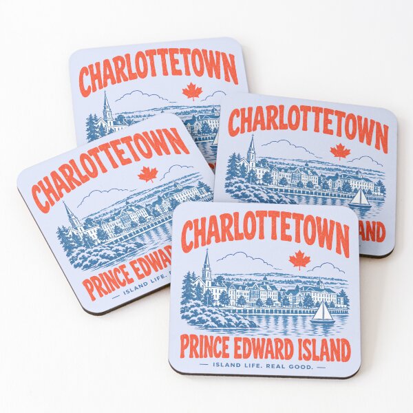 Item preview, Charlottetown PEI Retro City designed and sold by HowToCanadian.