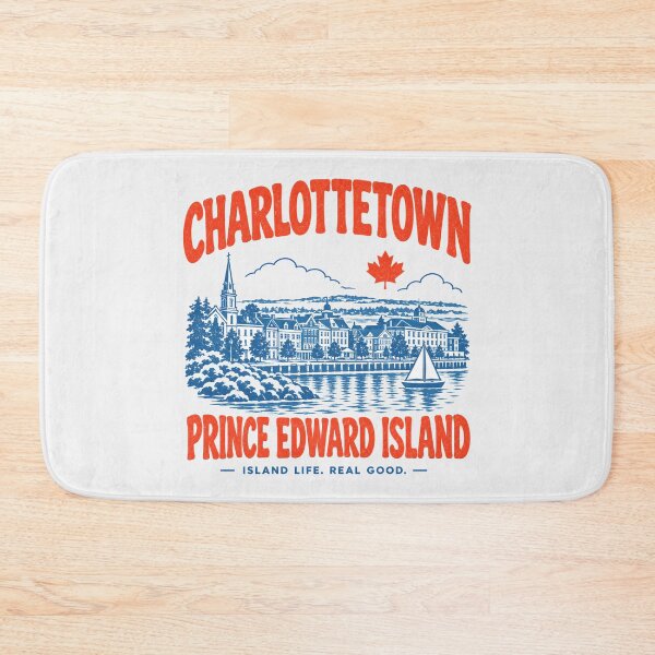 Item preview, Charlottetown PEI Retro City designed and sold by HowToCanadian.