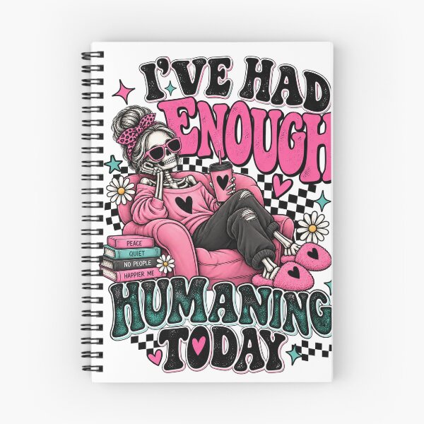 Item preview, Enough Humaning Today  designed and sold by doddle&bloom.