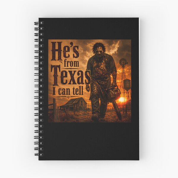 Item preview, He'S From Texas I Can Tell Halloween Chainsaw Horror designed and sold by Strow--bary.