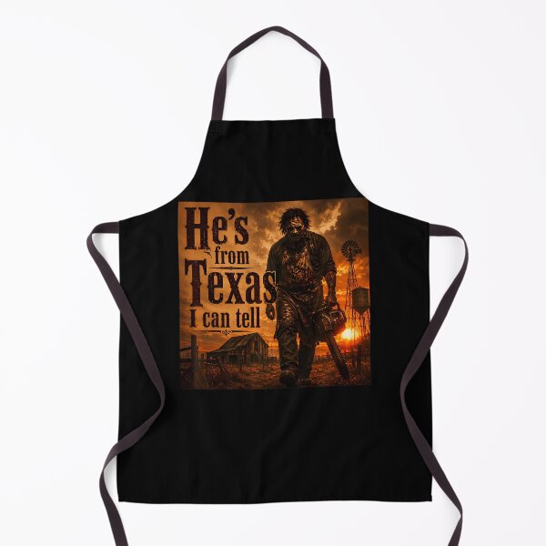 Item preview, He'S From Texas I Can Tell Halloween Chainsaw Horror designed and sold by Strow--bary.