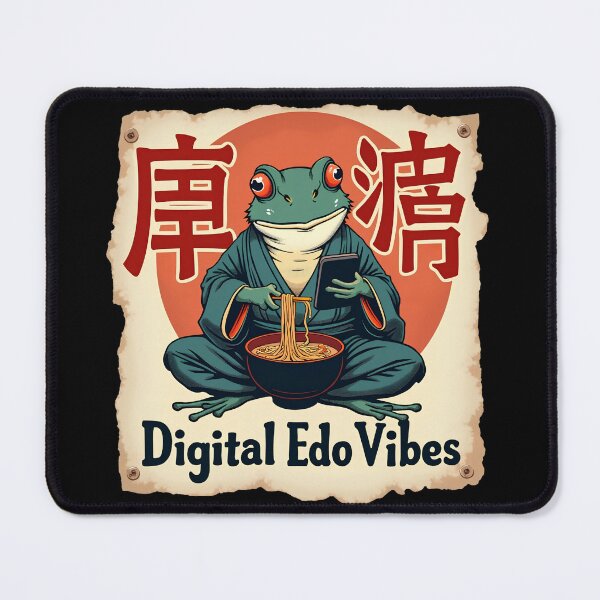 Item preview, Grumpy Frog Eating Ramen designed and sold by Majerdesign.