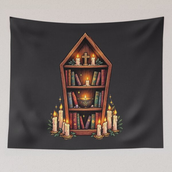 Item preview, Gothic Coffin Bookshelf designed and sold by Hari Arts.