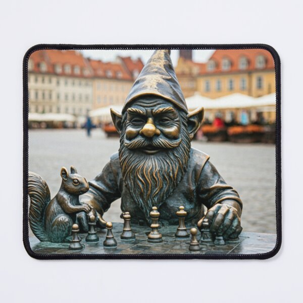 Item preview, Gnome Playing Chess With Squirrel Art Print – Chess Lover Gift, Poland Travel Decor designed and sold by Purrfecta.