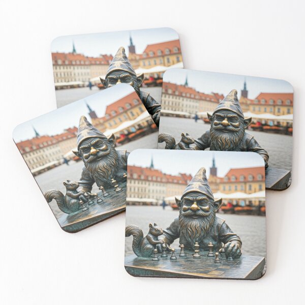 Item preview, Gnome Playing Chess With Squirrel Art Print – Chess Lover Gift, Poland Travel Decor designed and sold by Purrfecta.