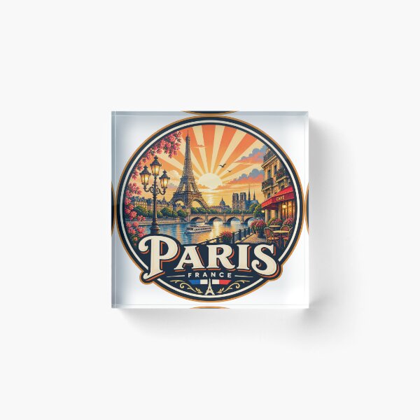 Item preview, Paris France Vintage Travel Poster designed and sold by timiparkerart.