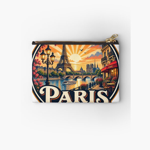 Item preview, Paris France Vintage Travel Poster designed and sold by timiparkerart.
