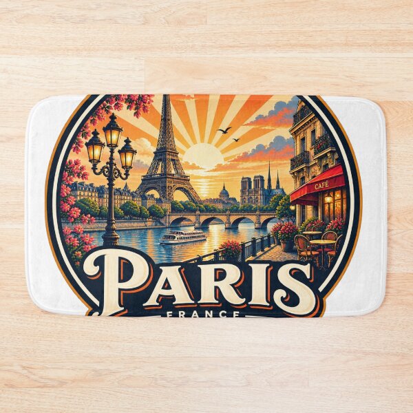 Item preview, Paris France Vintage Travel Poster designed and sold by timiparkerart.