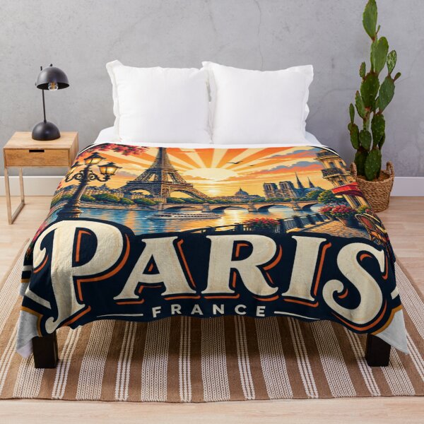 Item preview, Paris France Vintage Travel Poster designed and sold by timiparkerart.