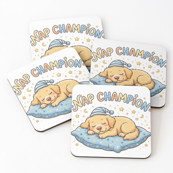 Item preview, Nap Champion Sleepy Dog Funny Cute Design designed and sold by meghnad.