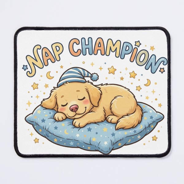 Item preview, Nap Champion Sleepy Dog Funny Cute Design designed and sold by meghnad.