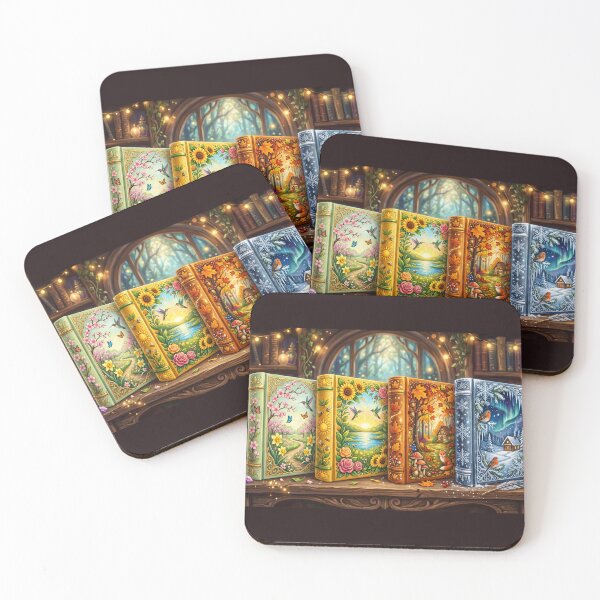 Item preview, Four Seasons Magical Books Fantasy Library Aesthetic designed and sold by SebastianSpace.