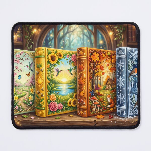 Item preview, Four Seasons Magical Books Fantasy Library Aesthetic designed and sold by SebastianSpace.