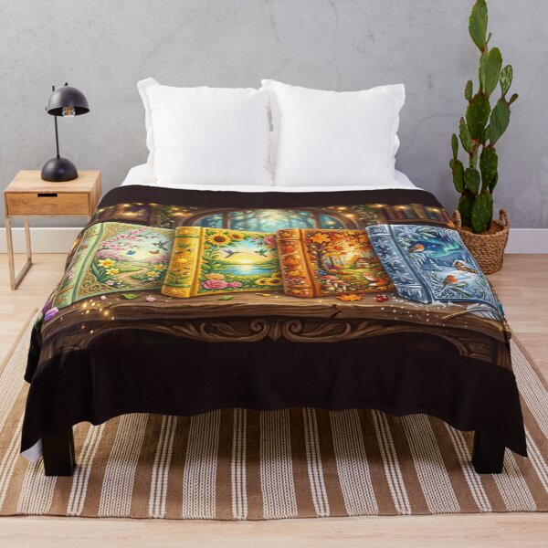 Item preview, Four Seasons Magical Books Fantasy Library Aesthetic designed and sold by SebastianSpace.