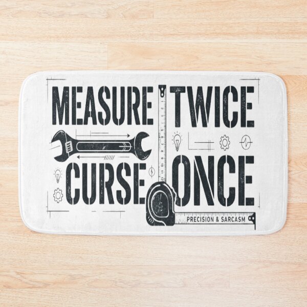 Item preview, Measure Twice Curse Once Funny Tradesman Shirt designed and sold by ArtsyElegance4U ⭐⭐⭐⭐⭐.