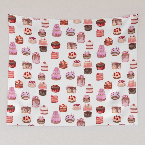 Item preview, Watercolor Birthday Cake Pattern Sweet Treats designed and sold by Anita Ohulo.