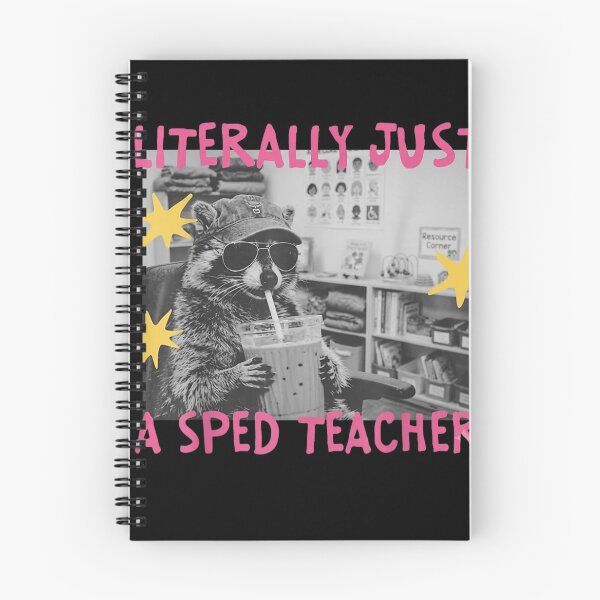 Item preview, Literally Just A Sped Teacher Raccoon designed and sold by Crookedorbit.