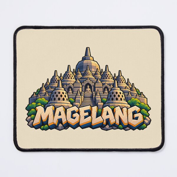 Item preview, Borobudur Temple Magelang Indonesia – Indonesian Landmark Illustration designed and sold by Leeded.