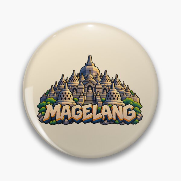 Item preview, Borobudur Temple Magelang Indonesia – Indonesian Landmark Illustration designed and sold by Leeded.