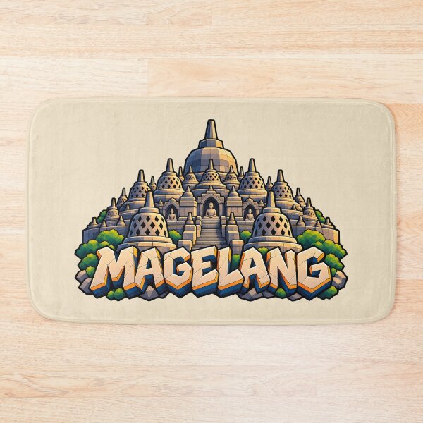 Item preview, Borobudur Temple Magelang Indonesia – Indonesian Landmark Illustration designed and sold by Leeded.