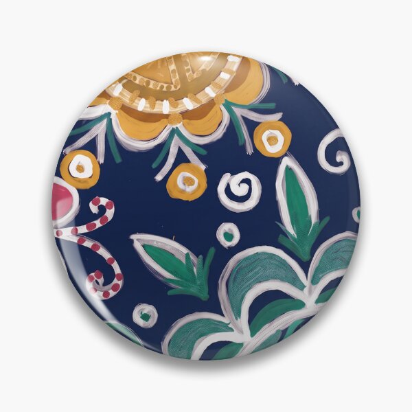 Item preview, Navy Floral Mandala Garden Pattern designed and sold by Fani*.