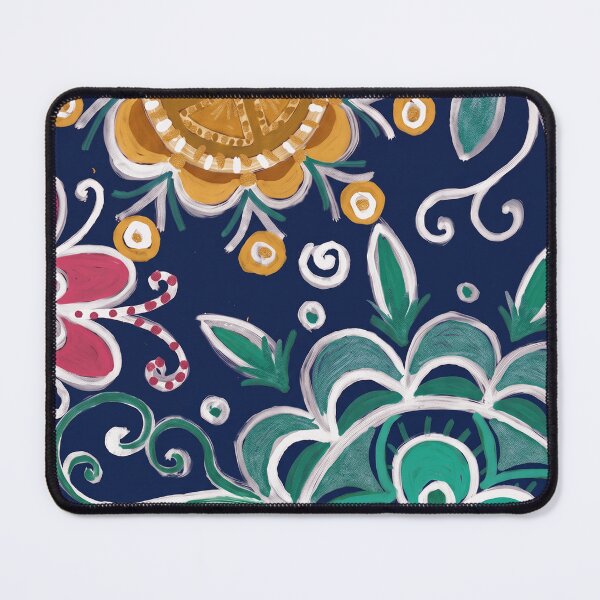 Item preview, Navy Floral Mandala Garden Pattern designed and sold by Fani*.