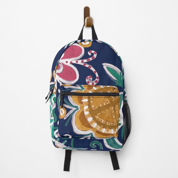 Item preview, Navy Floral Mandala Garden Pattern designed and sold by Fani*.