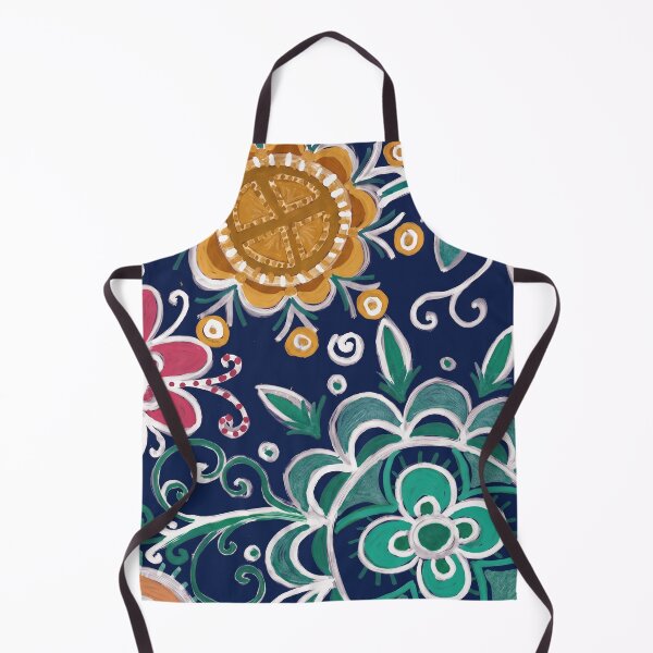 Item preview, Navy Floral Mandala Garden Pattern designed and sold by Fani*.