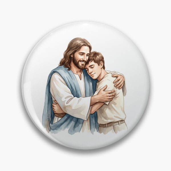 Item preview, Jesus Embracing Young Man Christian  designed and sold by stylishdzign.